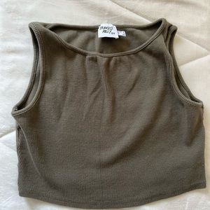 Princess Polly Olive Crop Top